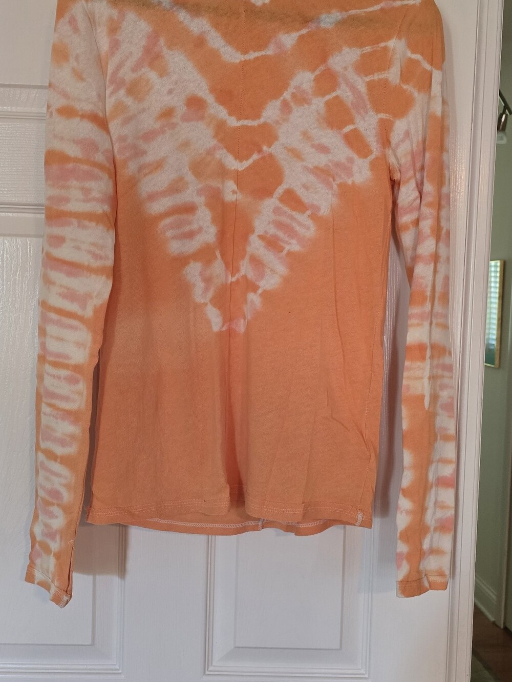 Women's Free People Tie-Dye Long Sleeve Top - Orange